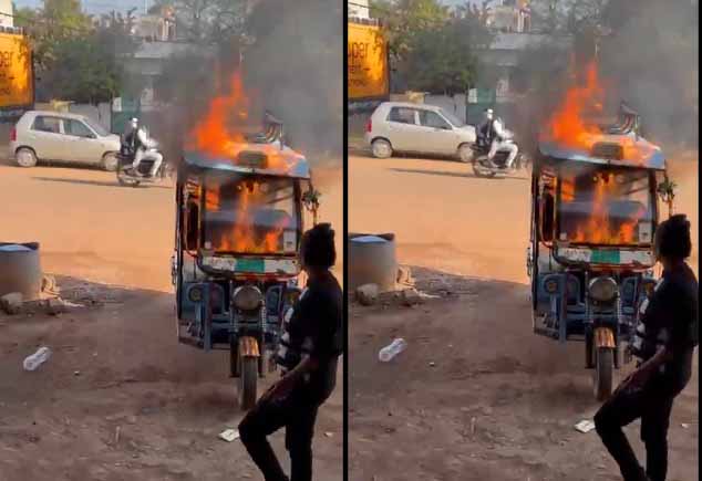 जब टूटी महिला के भरोसे की आस, तब ई-रिक्शे पर पेट्रोल डाल लगाई आग